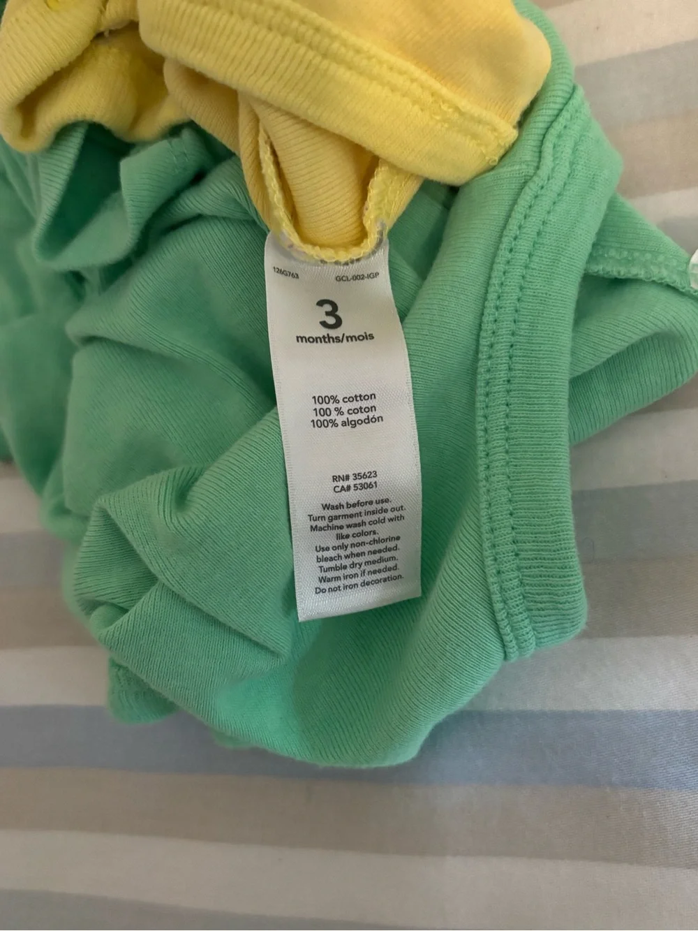 Carter's Baby Bodysuit 3-Pack - Mint, Light Green & Yellow - LOVE YA DAD!